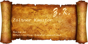 Zoltner Kasztor névjegykártya